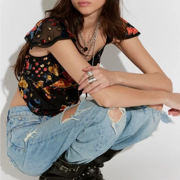 Free people Electra Heart Midi Skirt Set (golden combo) - Picture 4 of 9